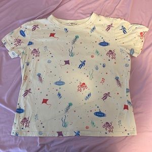 White Sea creatures short sleeve tee - Sugarhill Brighton size 4